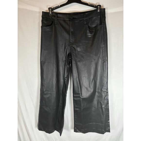 Kut from the Kloth Pants - Kut from Kloth Meg High Rise Fab Ab Wide Leg Pant 90s sz 12 Petite Faux Leather